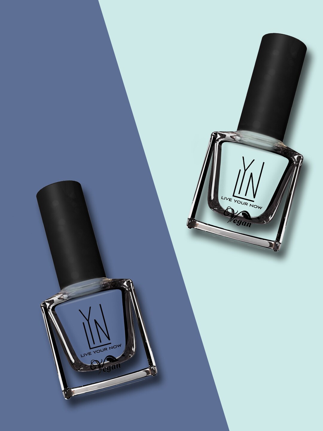 

LYN LIVE YOUR NOW Set of 2 Long Lasting Fast Dry Nail Polish - Team Blue