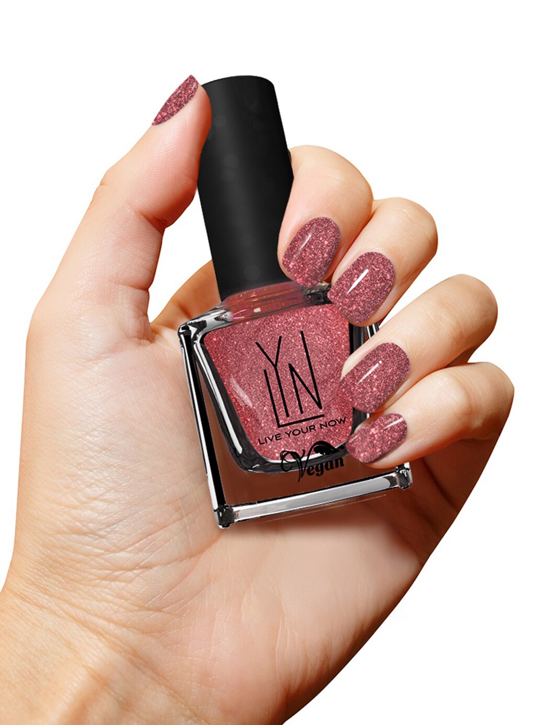 

LYN LIVE YOUR NOW Set of 2 Fierce & Flawless Long Lasting Fast Dry Nail Polish, Pink