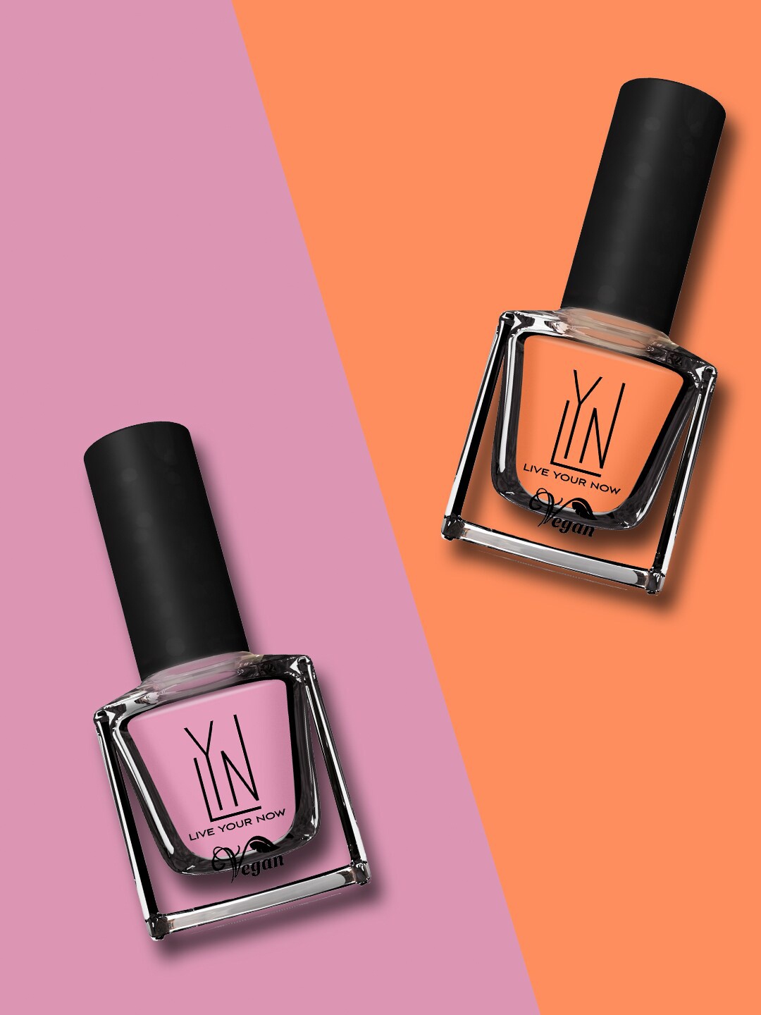 

LYN LIVE YOUR NOW Set of 2 Long Lasting Nail Polish - Perfection, Pink