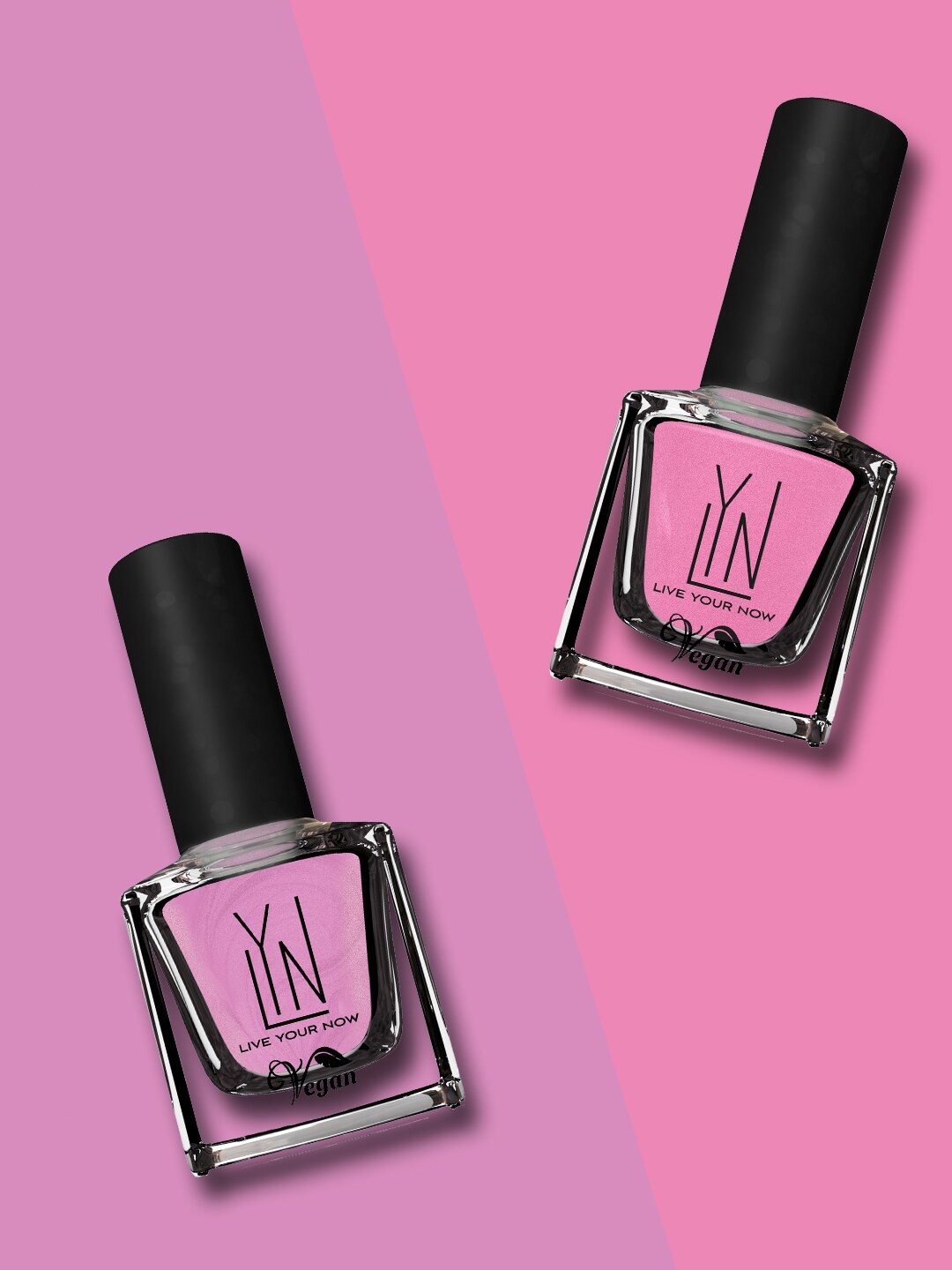 

LYN LIVE YOUR NOW Set of 2 Long Lasting Nail Polish - Pretty In Pink