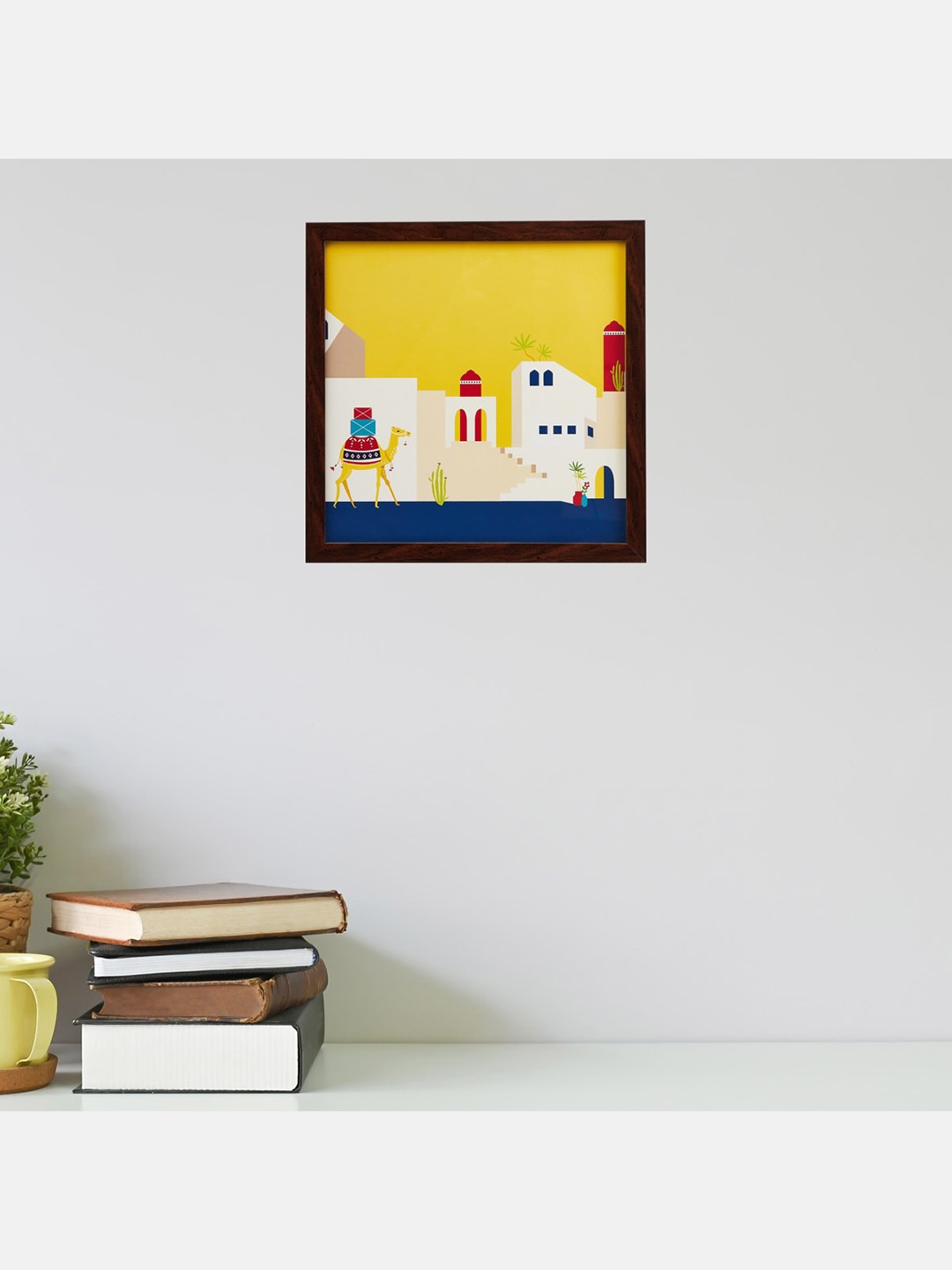 

Home Centre Yellow & White Raisa Desert Printed Picture Frame