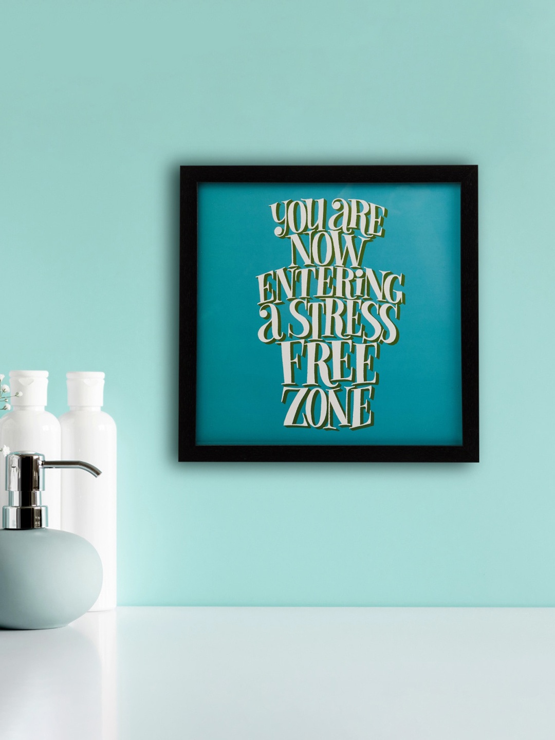 

Home Centre Teal-Blue & White Spectrum Printed Picture Frame