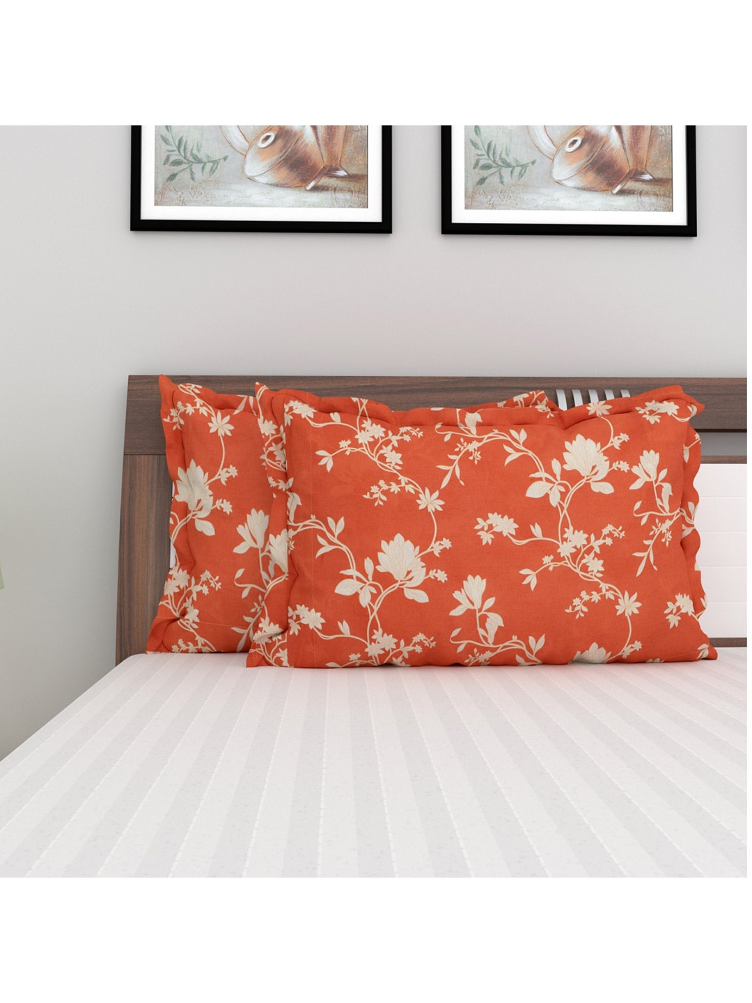 

Home Centre Set Of 2 My Bedding Cotton Pillow Covers, Orange