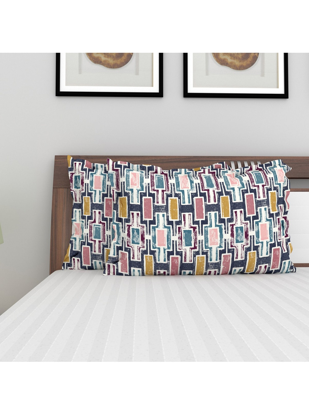 

Home Centre Set Of 2 My Bedding Cotton Pillow Covers, Blue