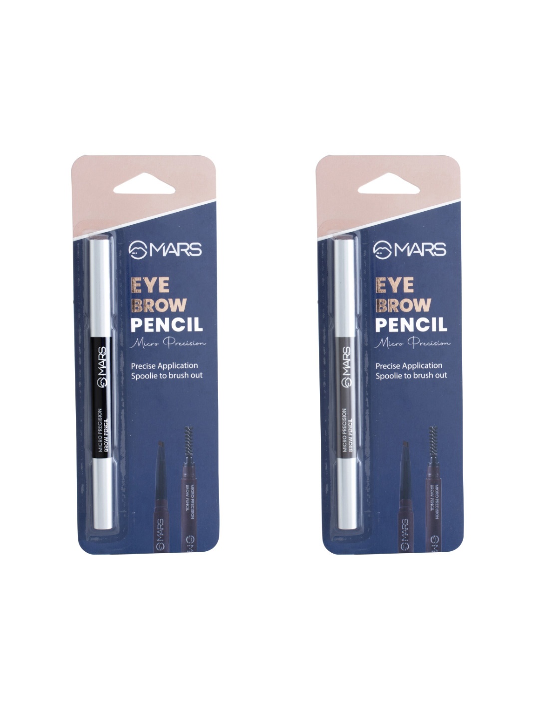 

MARS Set of 2 Micro Precision Eyebrow Pencils with Brush - Black & Brown