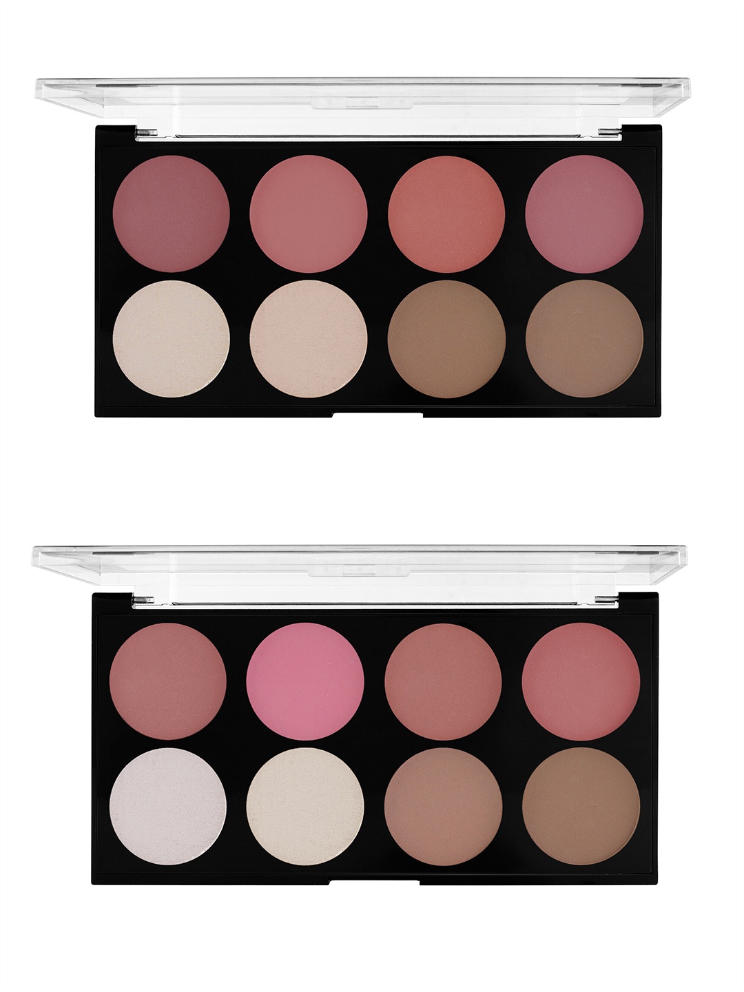 

MARS Set of 2 Fantasy Palette Matte Blusher with Highlighter & Bronzer - Shades 01 & 02, Multi