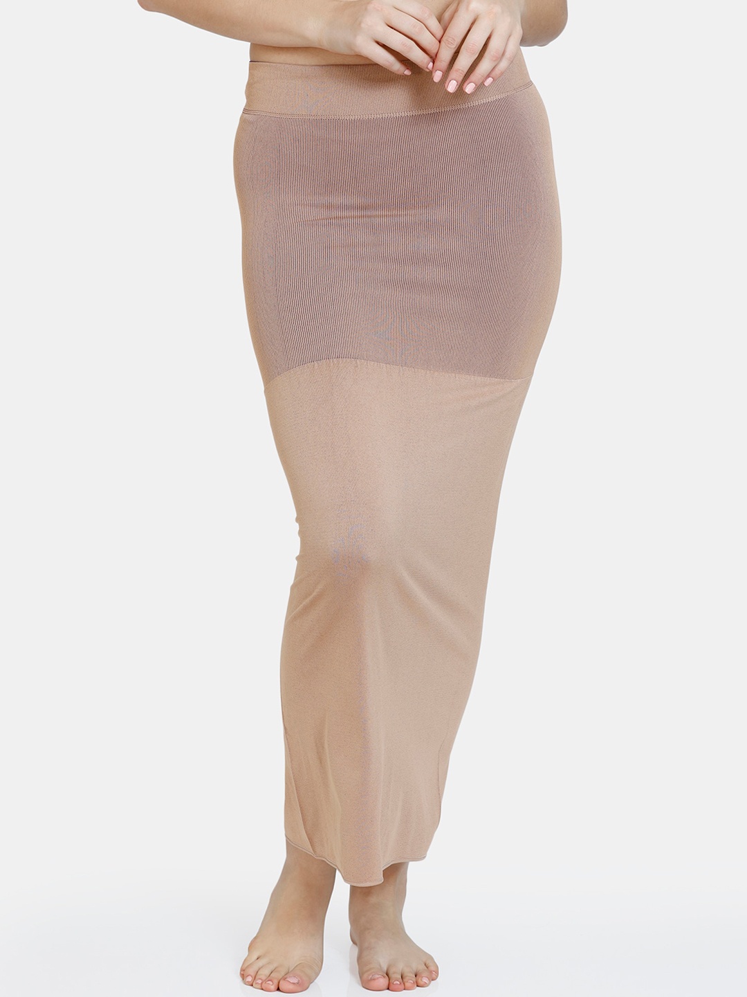 

Zivame All Day Flared Mermaid Reversible Saree Shapewear, Cream