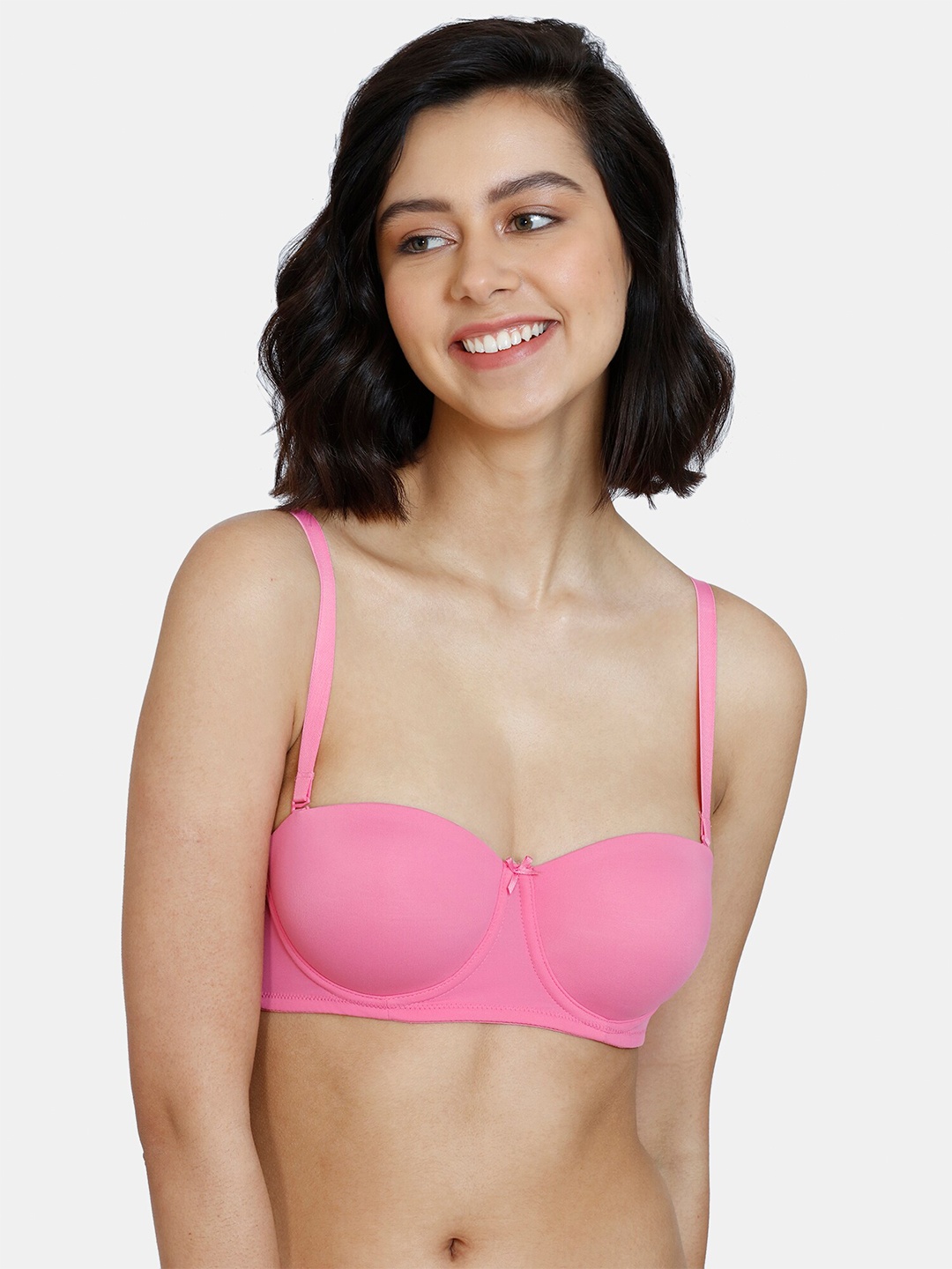 

Zivame Pink & Pink Bra Underwired Lightly Padded