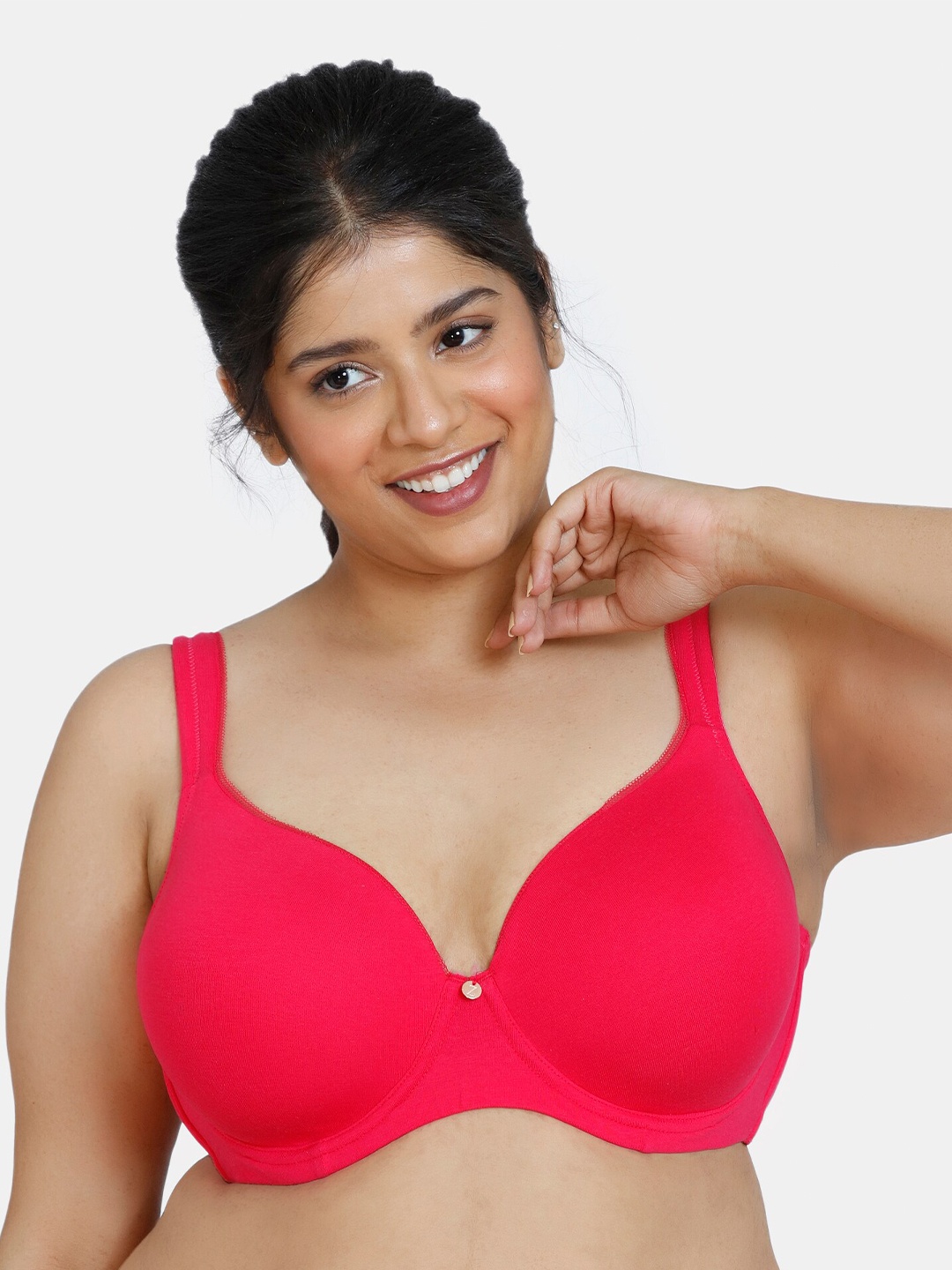 

Zivame Pink Underwired Lightly Padded Bra