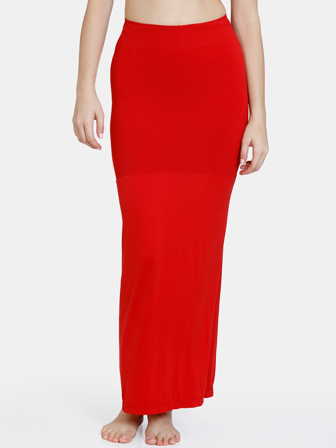 

Zivame Women Red Solid Saree Shapewear