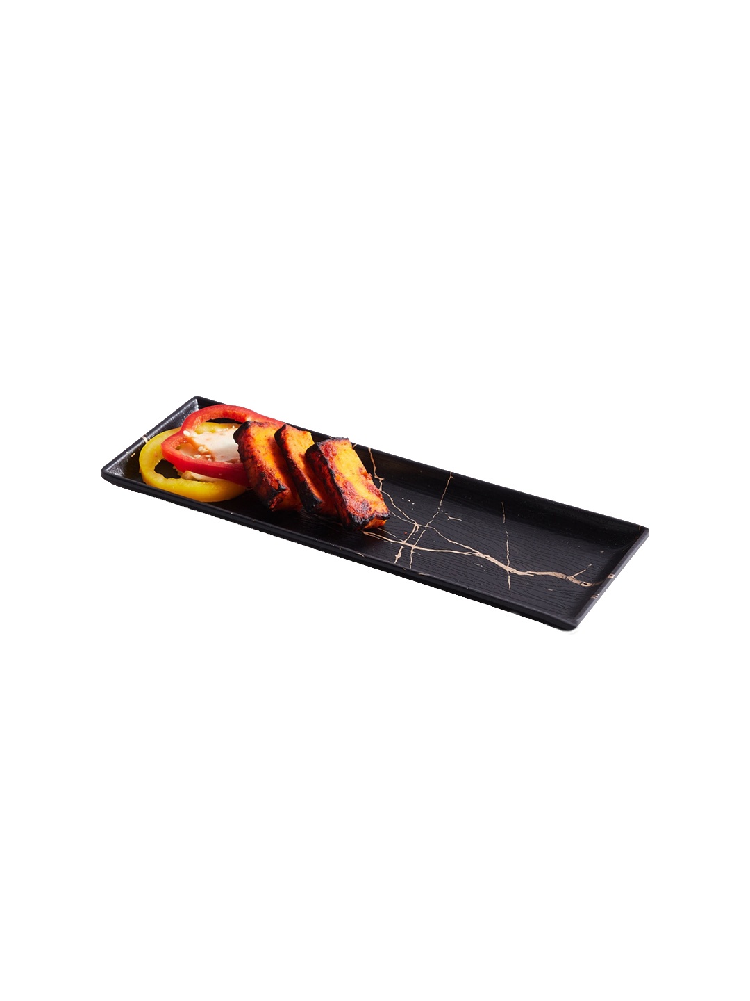 

Home Centre Black Printed Snack Platter