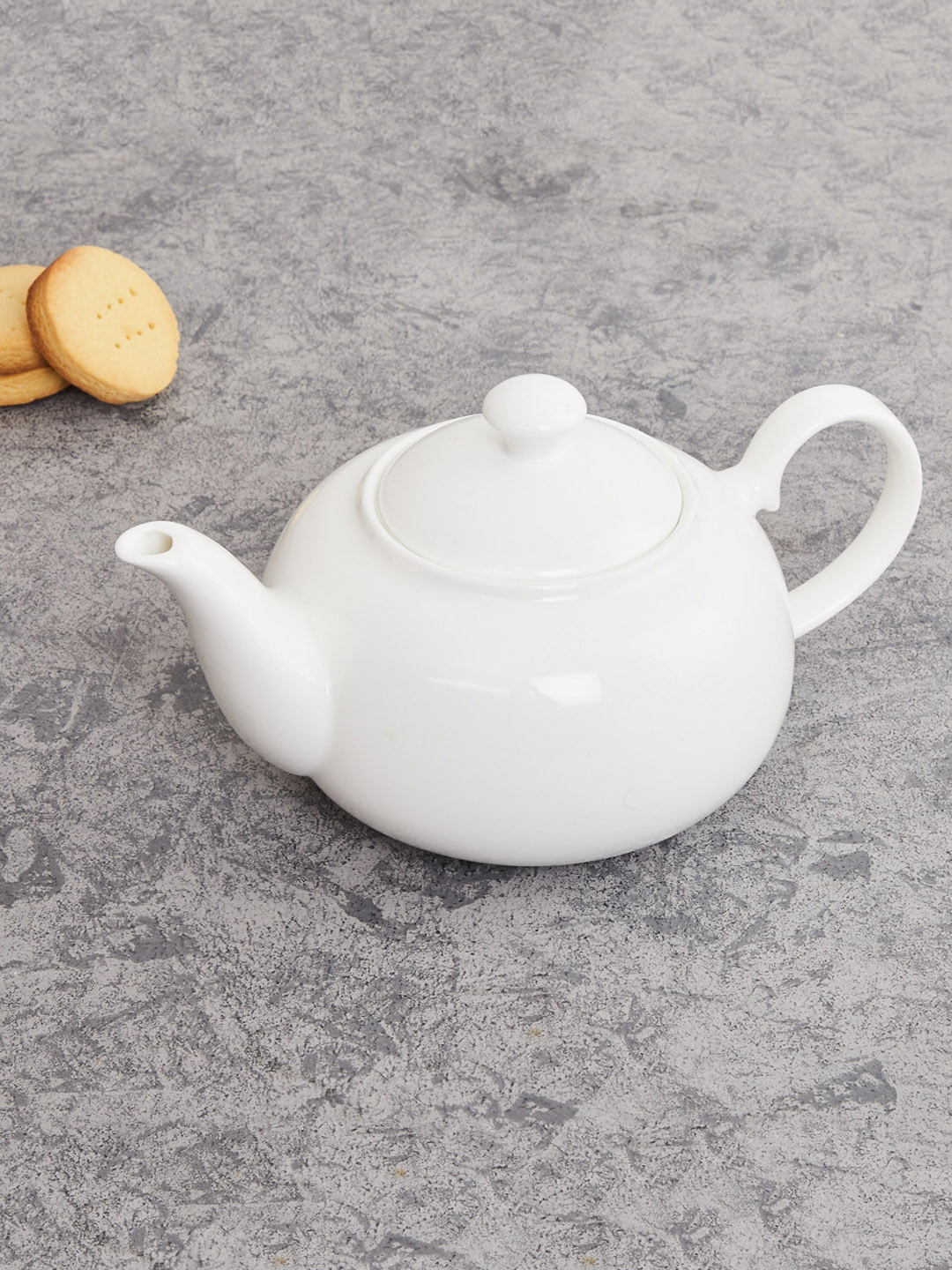 

Home Centre White Solid Bone China Tea Pot
