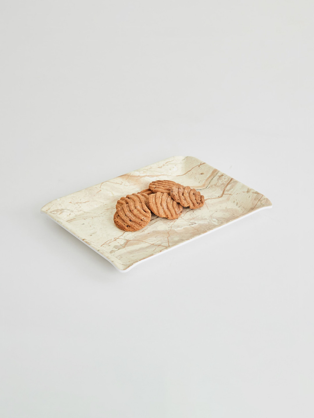 

Home Centre Beige Printed Melamine Serving Tray