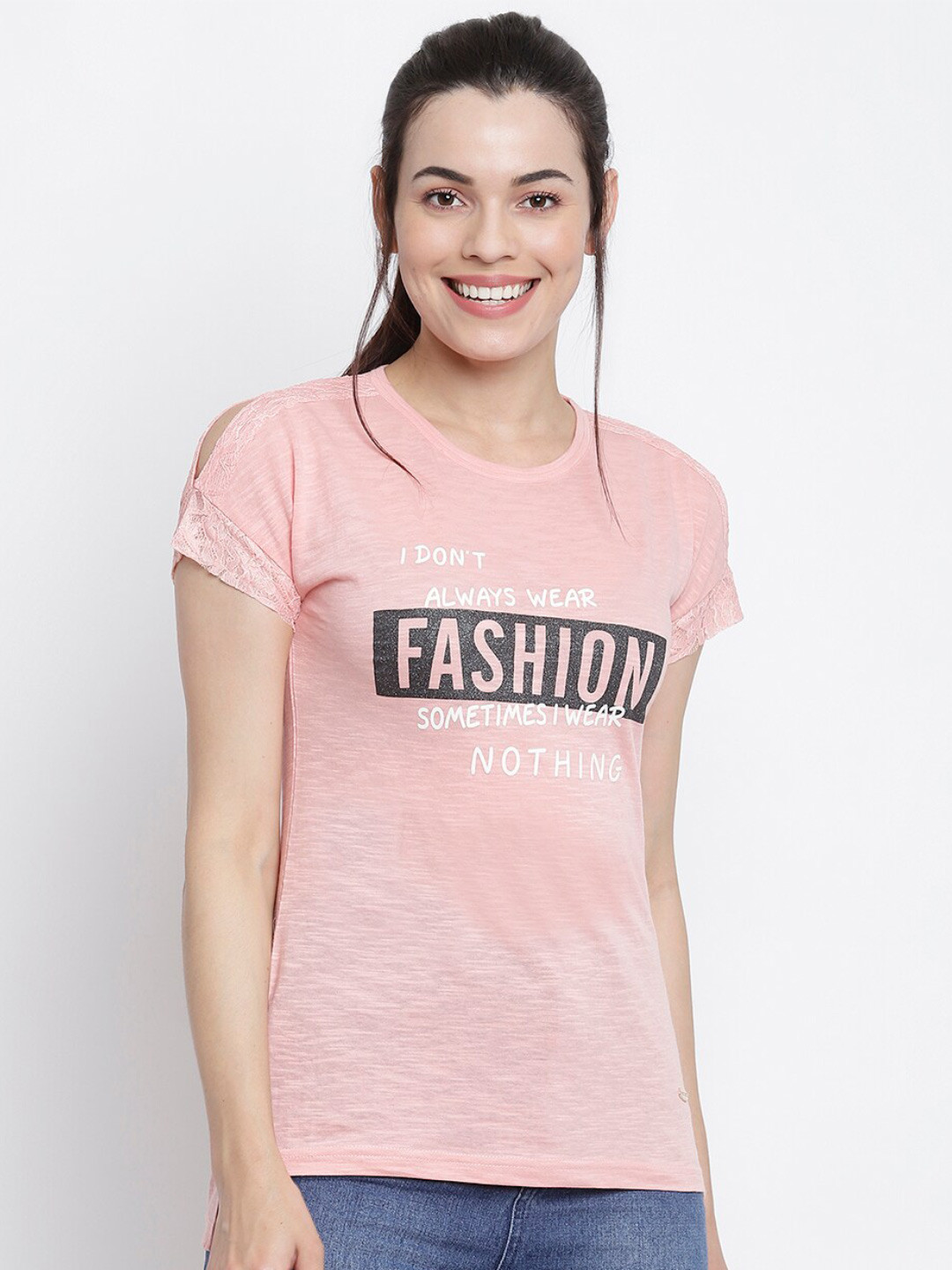 

Her Grace Pink Print Pure Cotton Top