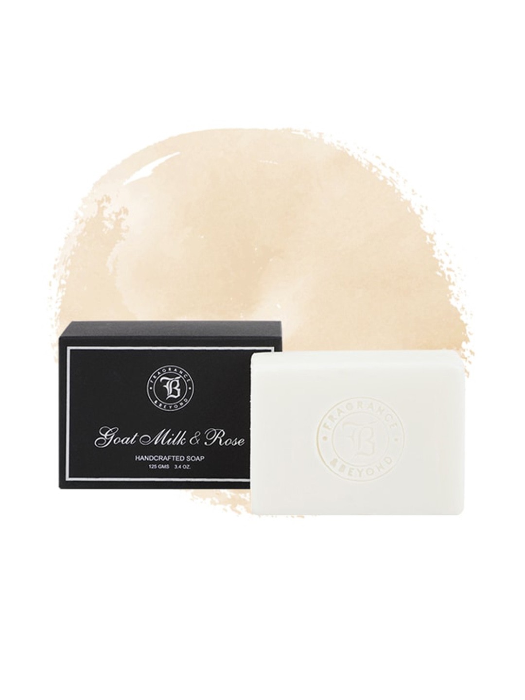 

Fragrance & Beyond Goat Milk & Rose 100% Natural Soap - 125g, Black