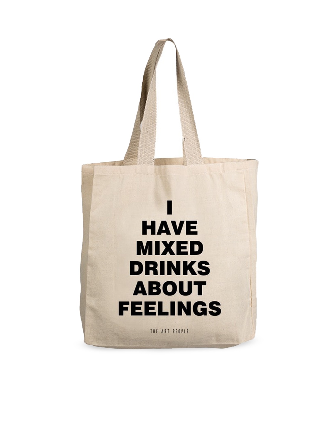 

The Art People Women Off White Printed Shopper Tote Bag