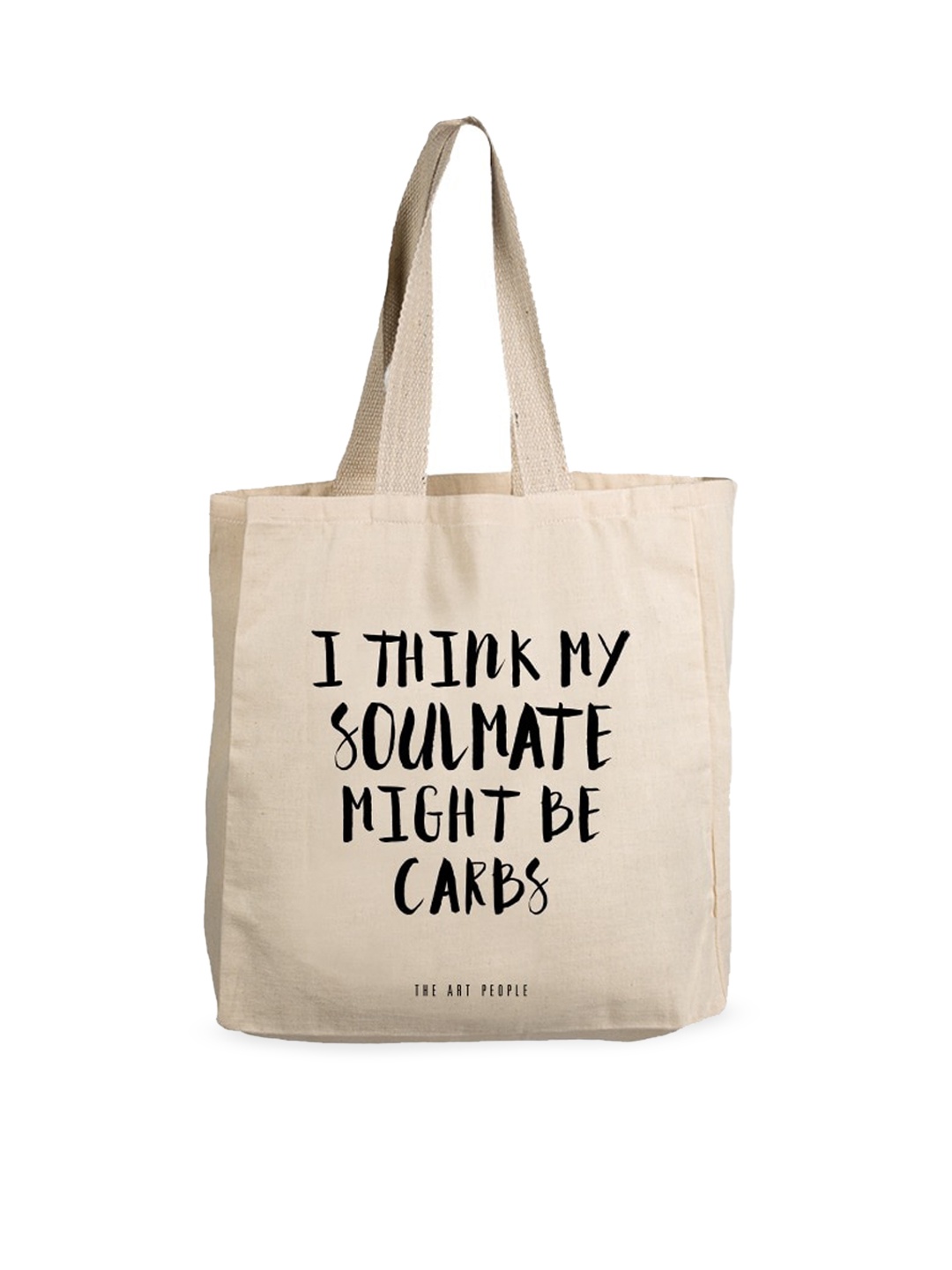 

The Art People Off White Printed Shopper Tote Bag with Cut Work