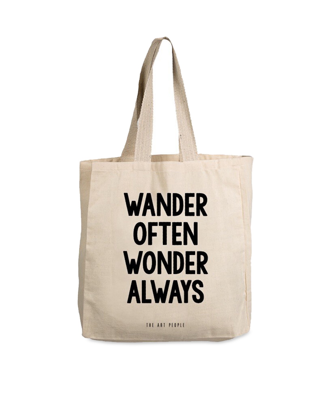 

The Art People Beige Printed Shopper Tote Bag