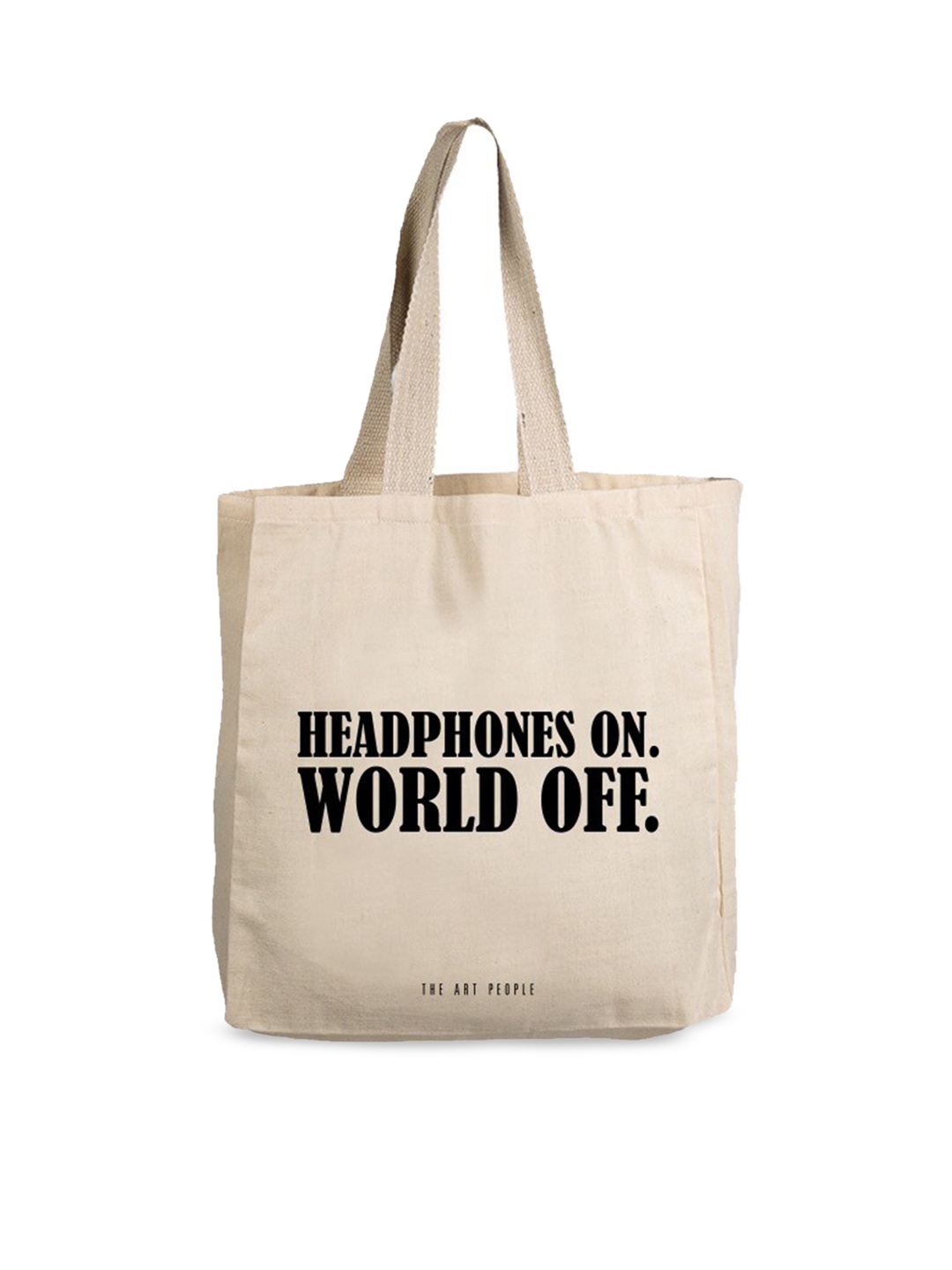 

The Art People Beige Printed Shopper Tote Bag, Off white