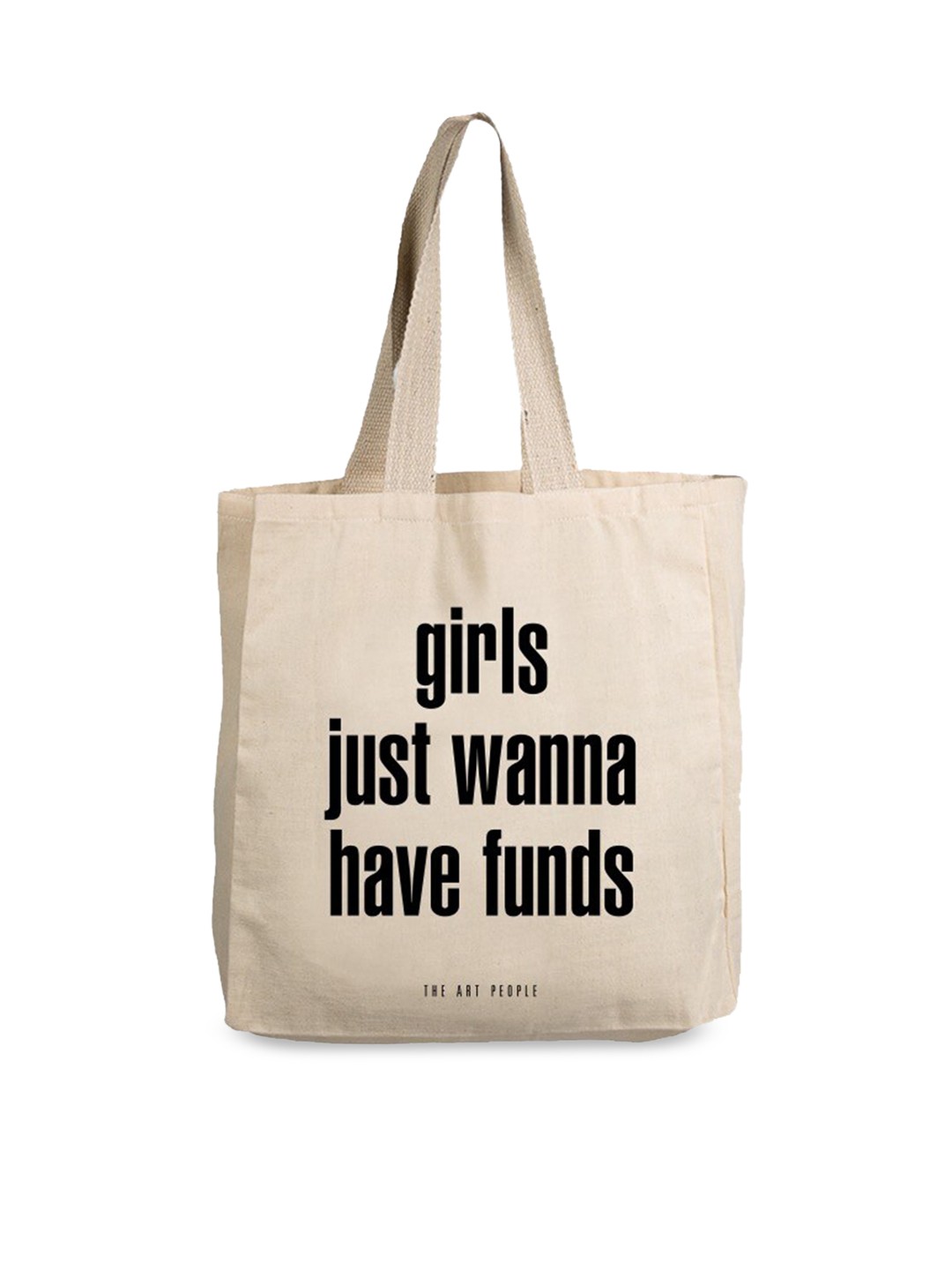 

The Art People Beige Printed Shopper Tote Bag