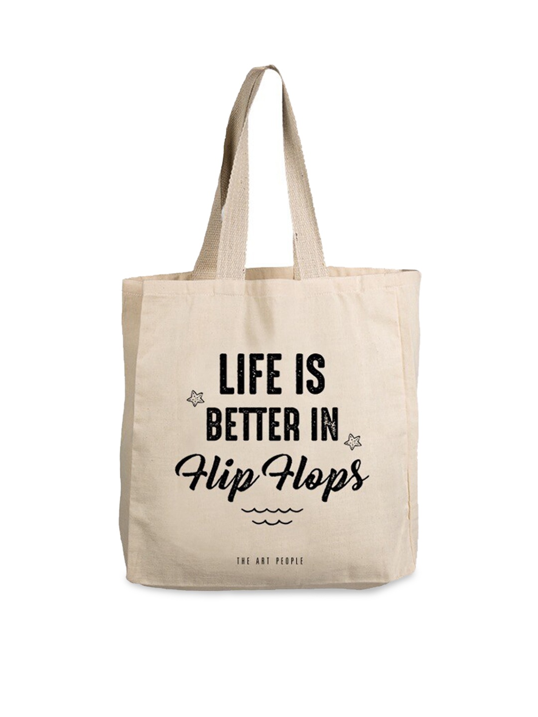 

The Art People Off White Printed Shopper Tote Bag