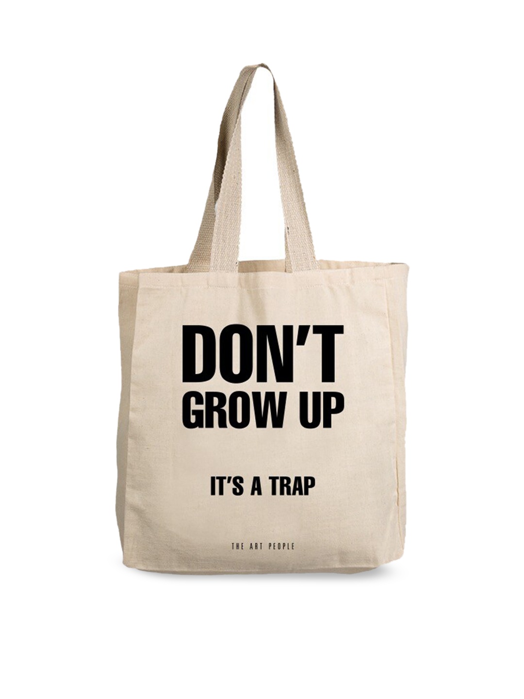 

The Art People Off White Shopper Tote Bag with Applique