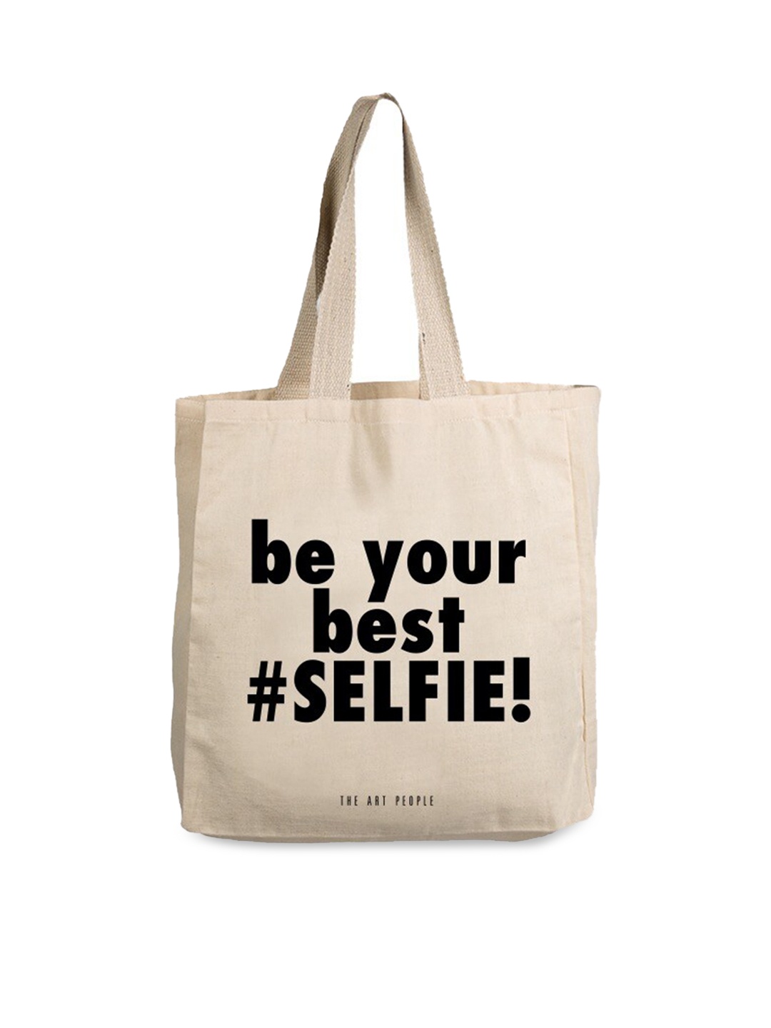 The Art People Off White Printed Shopper Tote Bag