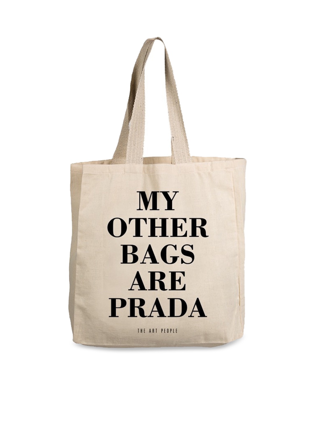 

The Art People Cream-Coloured Printed Shopper Tote Bag, Off white