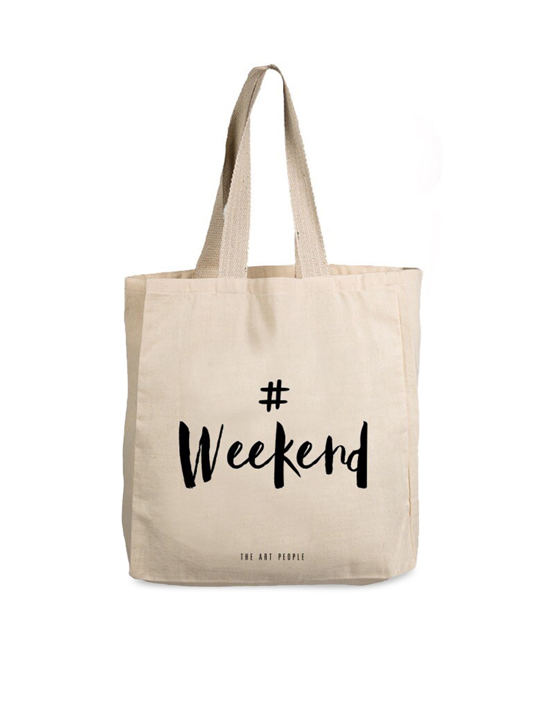 

The Art People Beige Printed Shopper Tote Bag