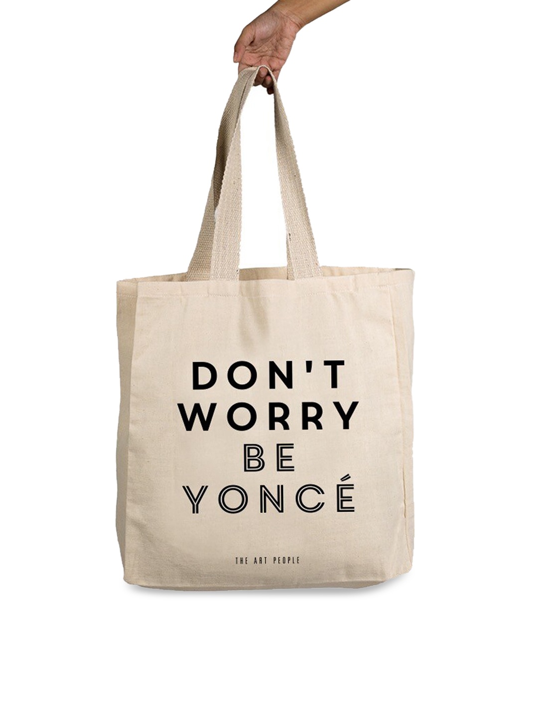 

The Art People Beige Printed Shopper Tote Bag