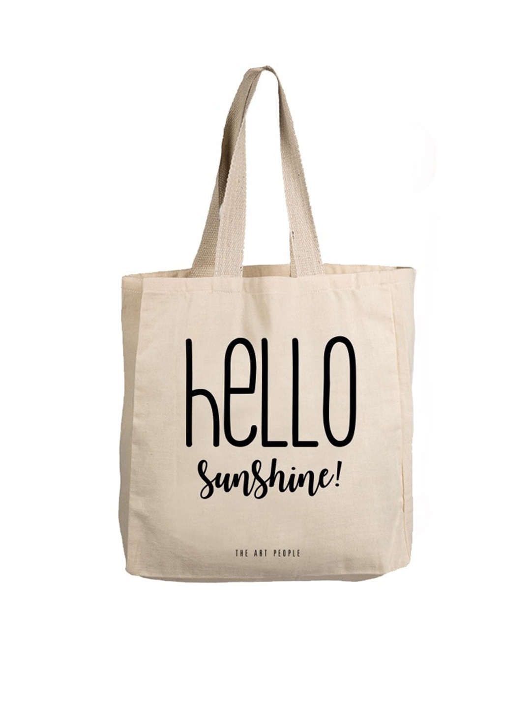 

The Art People Off White Printed Shopper Tote Bag with Applique