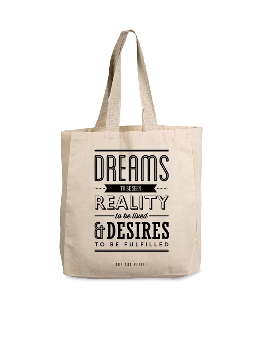 

The Art People Off White Printed Shopper Tote Bag