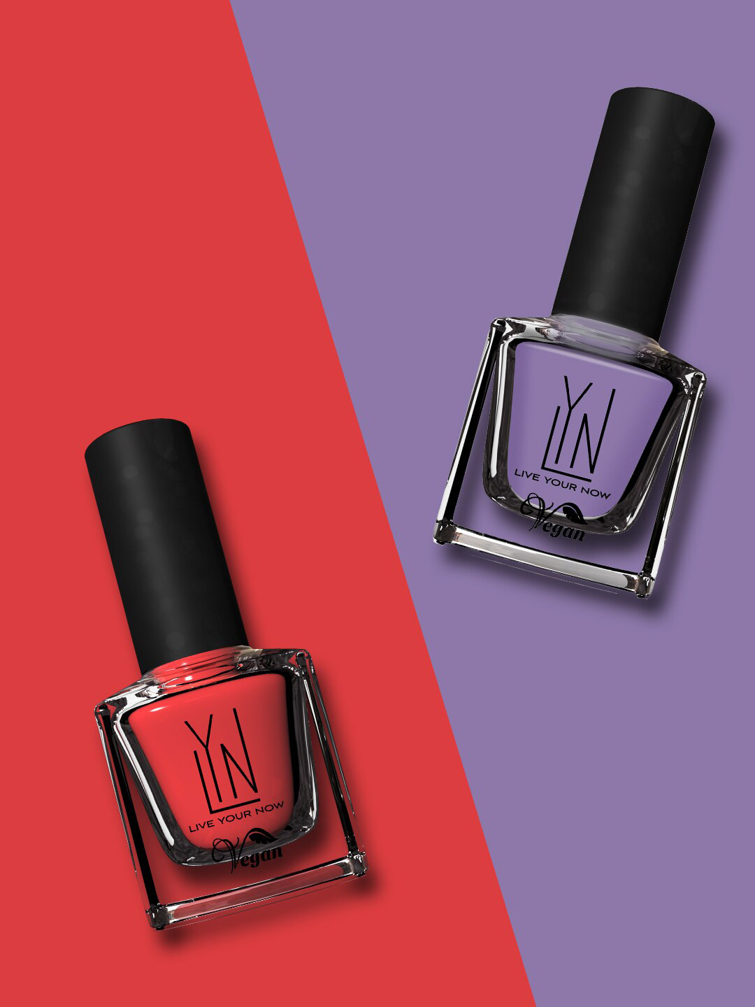 

LYN LIVE YOUR NOW Set of 2 Long Lasting Nail Polish - Jab We Met, Red