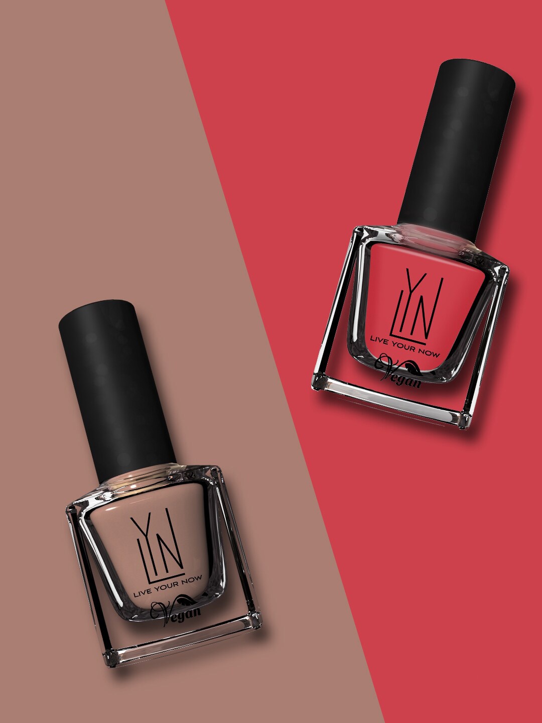 

LYN LIVE YOUR NOW Set of 2 Long Lasting Fast Dry Nail Polish - Sweet Sixteen, Nude