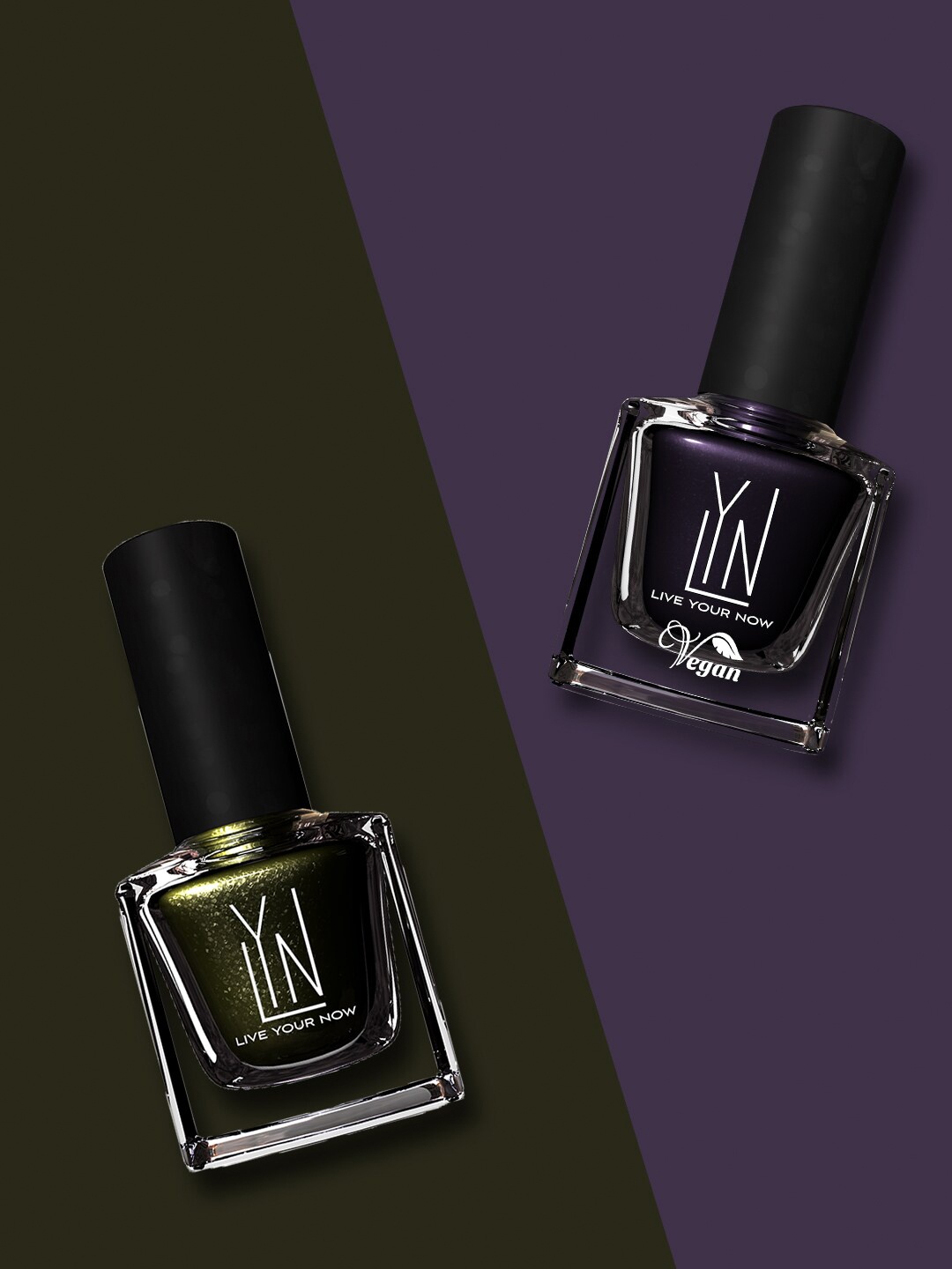 

LYN LIVE YOUR NOW Set of 2 Long Lasting Nail Polish - Chai Pe Charcha, Violet