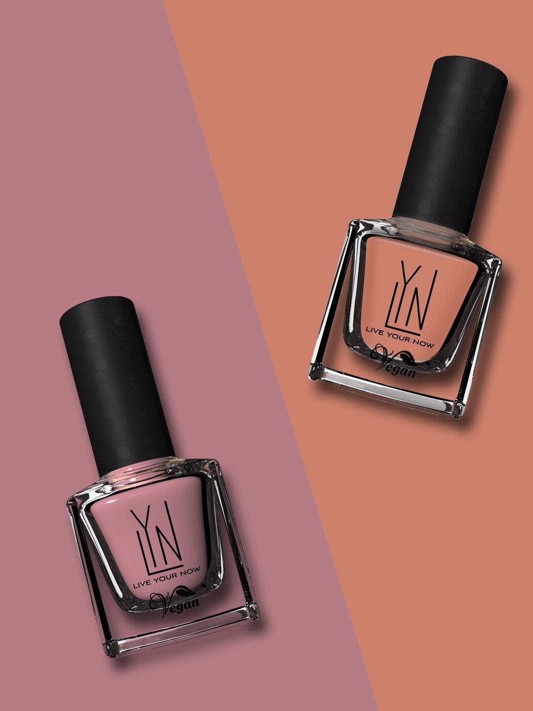 

LYN LIVE YOUR NOW Set of 2 Long Lasting Nail Polish - The Season Polish, Nude