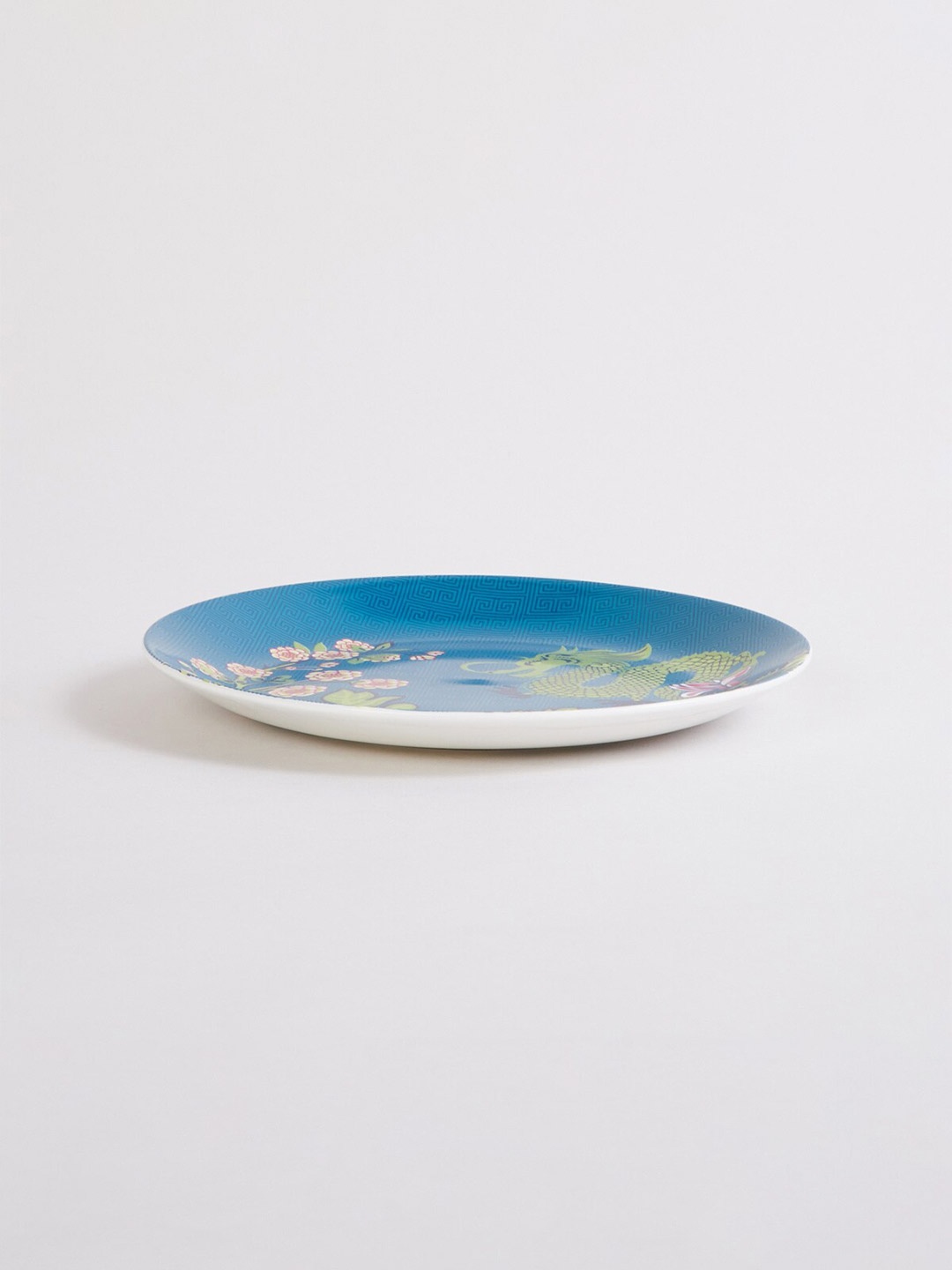 

Home Centre Blue & Green 1 Pieces Printed Bone China Glossy Plates