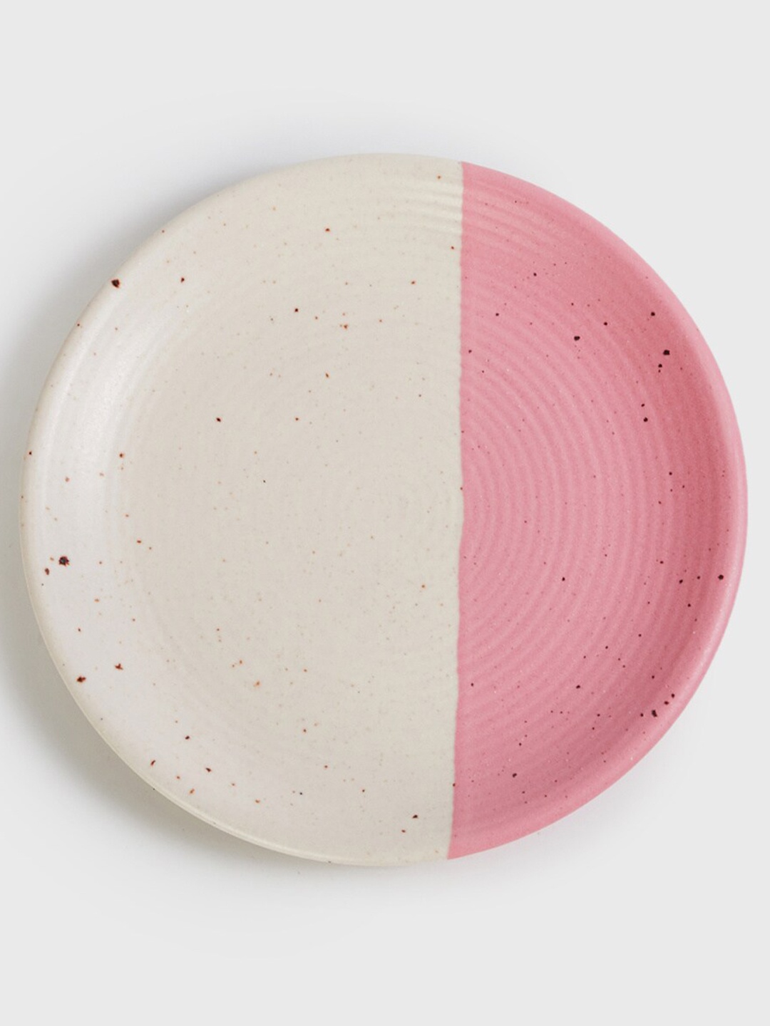 

Home Centre Peach-Coloured & Beige 1 Piece Printed Stoneware Glossy Plate