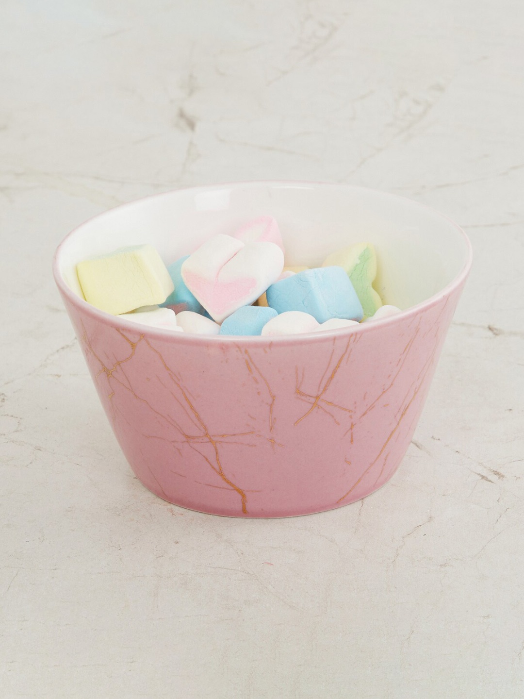 

Home Centre Pink Printed Bone China Glossy Bowl