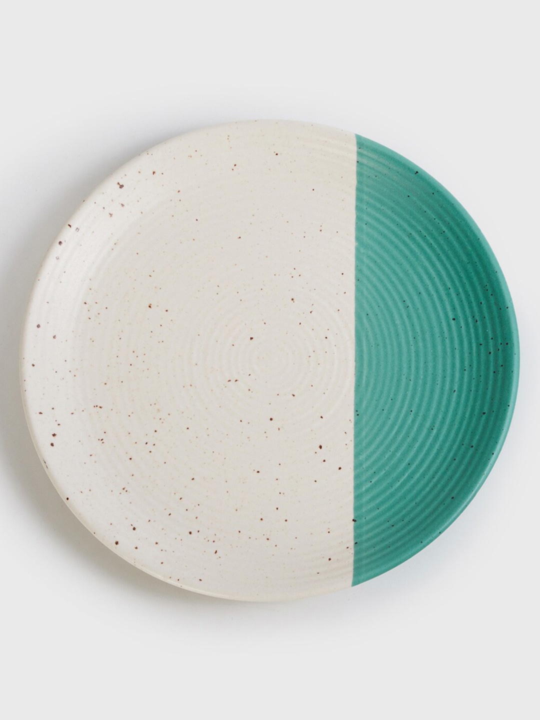 

Home Centre Teal Green & Beige Printed Stoneware Fiesta Glossy Plate
