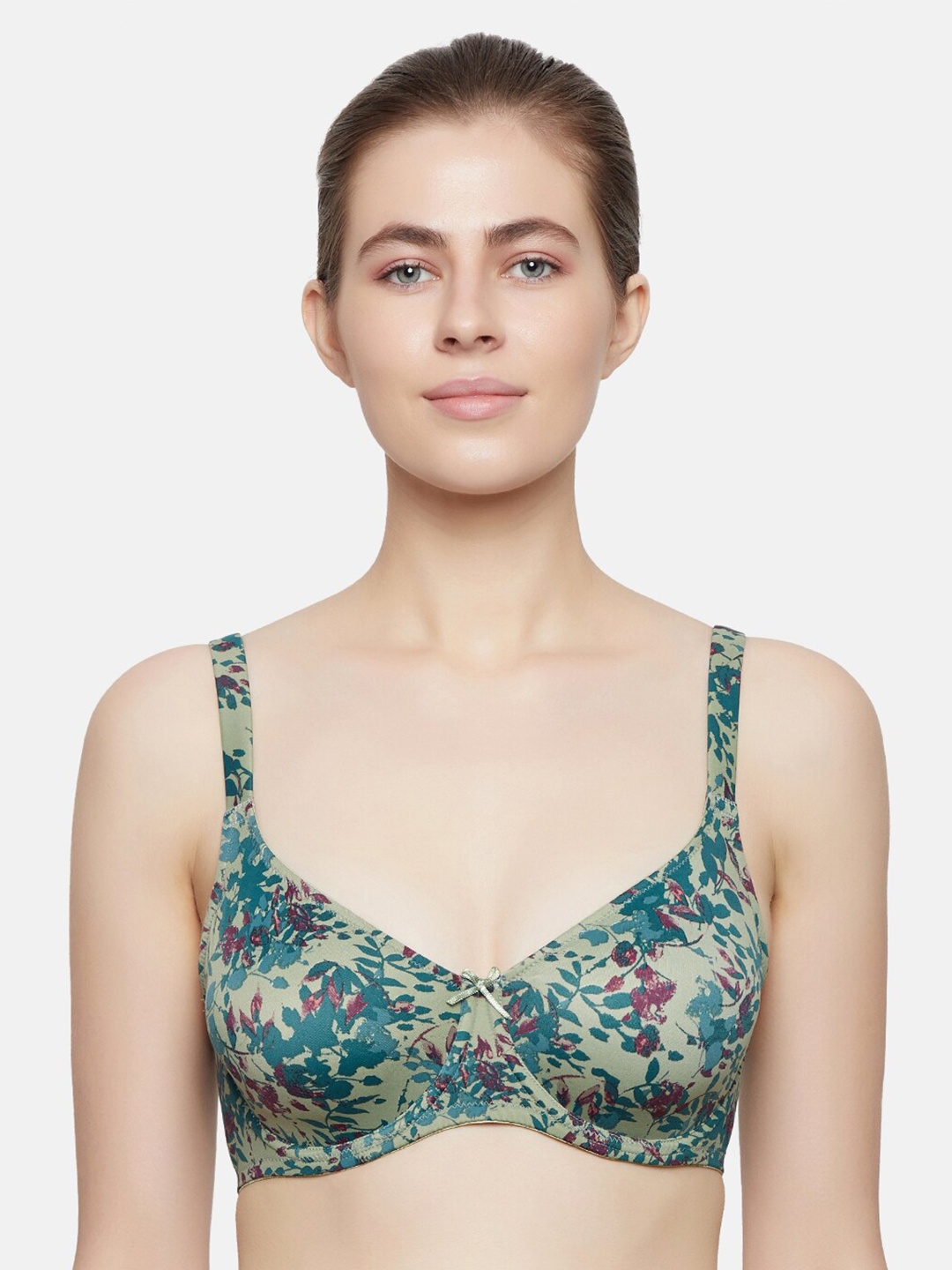

Triumph Green & Teal Minimizer 75 Support Wired Non Padded Comfortable High Support Big-Cup Bra