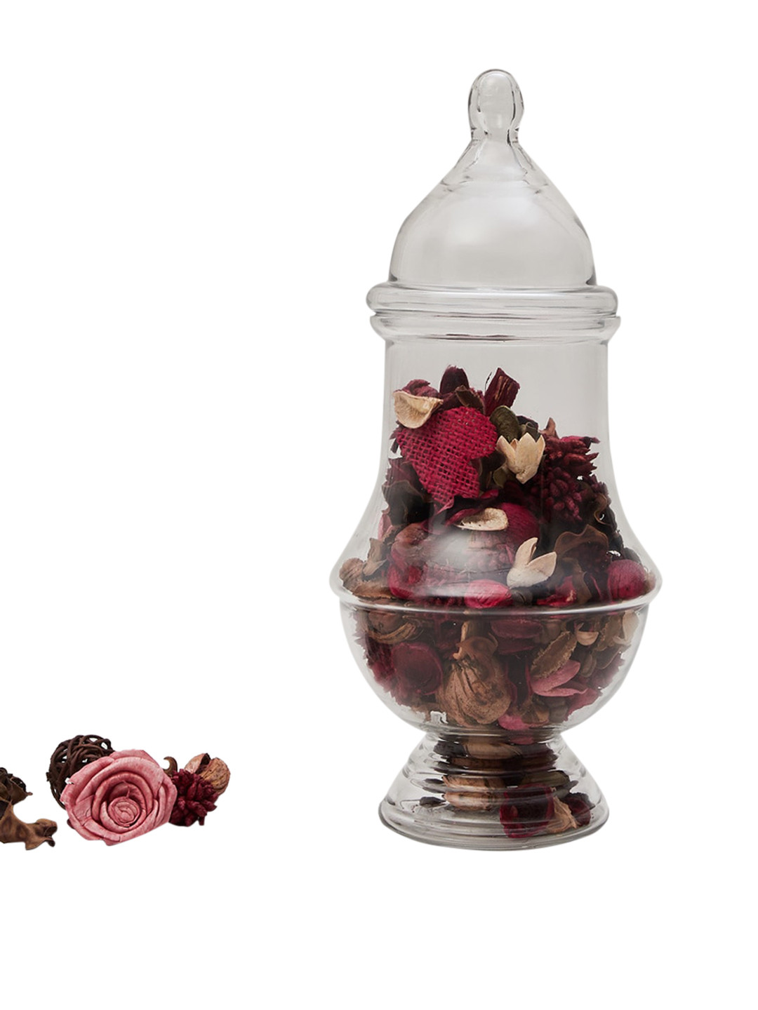 

Home Centre Transparent Solid Jar With Lid Decor