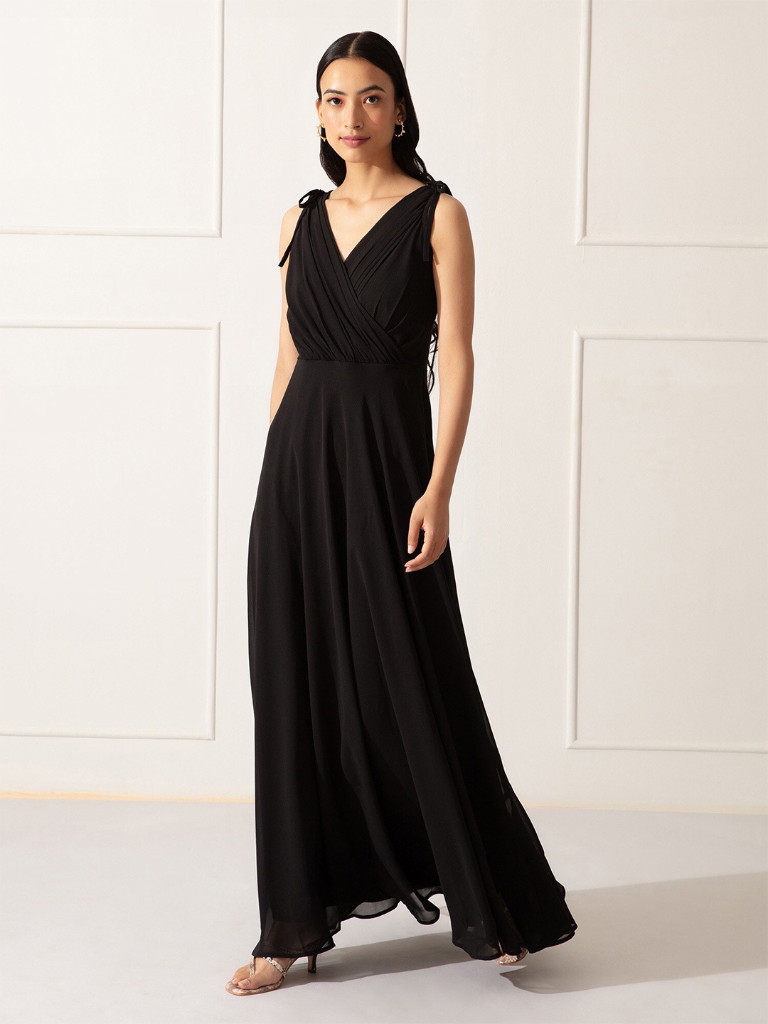 

20Dresses Black Georgette Maxi Dress