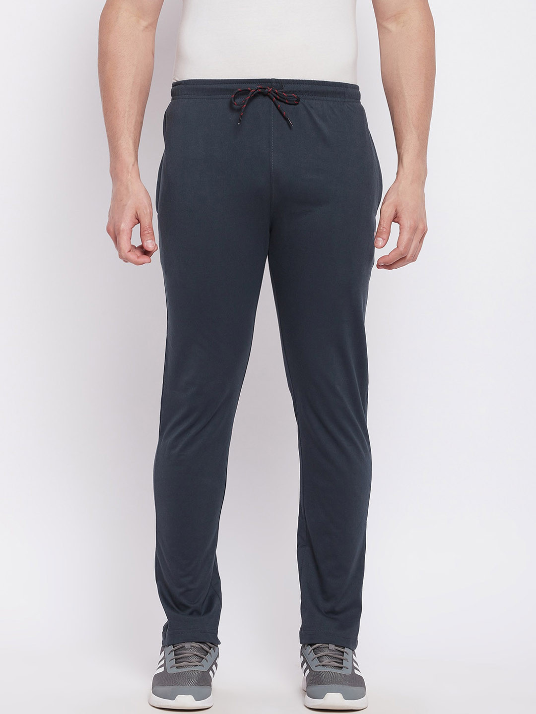 

NEVA Men Grey Solid Cotton Track Pants