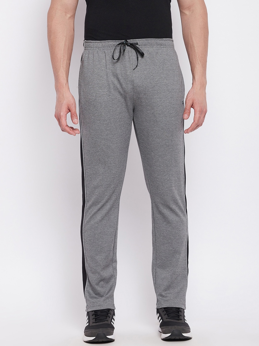 

NEVA Men Grey Solid Cotton Track Pants