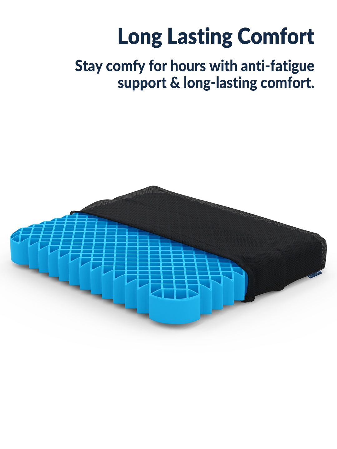 

THE SLEEP COMPANY Blue & Black SmartGRID Smart Seat Cushion