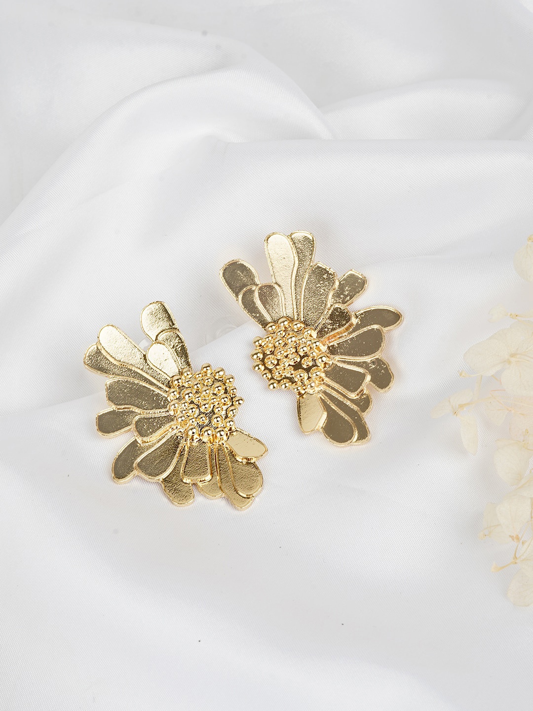 

JOKER & WITCH Gold-Toned Contemporary Studs Earrings