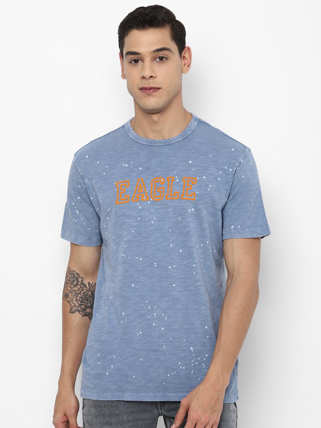 

AMERICAN EAGLE OUTFITTERS Men Blue Typography Printed T-shirt