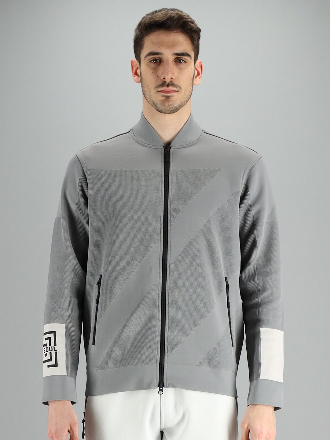 

FREESOUL Men Grey Sweatshirt