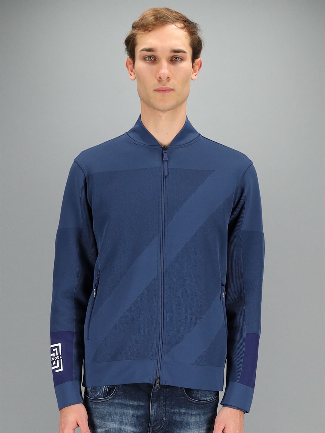 

FREESOUL Men Navy Blue Sweatshirt